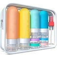 thumbnail image 1 of Fiudx Botellas de Viaje, Envases Cosméticos Herméticos, Set Viaje de Silicona Suave, Solución para Guardar Champú, Uso Profesional y Ocio, Diseño Compacto, Material Resistente a Altas Temperaturas., 1 of 1