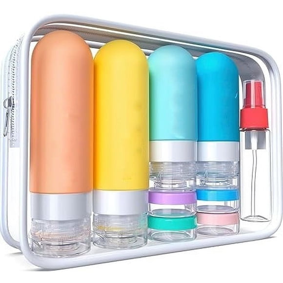 FcBaudy Silicones Travel Container 18 Pack Travel Cosmetic Bottles Silicones Travel Container 18 Pack Travel Cosmetic Bottles travel bottle
