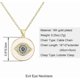 thumbnail image 2 of 18k Gold Plated Evil Eye Enamel Disk Pendant Necklace,handmade Adjustable Amulet Good Luck Protection Evil Eye Jewelry For Women, 2 of 4
