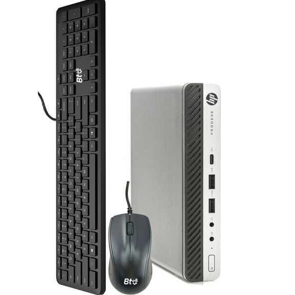 Restored HP ProDesk 600 G4 Mini Business Desktop Tiny Computer, Intel Core i5-8500T 8th Generation 6-Core upto 3.5GHz Processor, 32GB DDR4 Ram, 1TB NVMe SSD, USB-C, Bto WiFi, Windows 10 Pro (Refurbished)