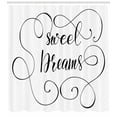thumbnail image 3 of Ambesonne Saying Shower Curtain, Romantic Curly, 69"Wx84"L, Black and White, 3 of 3