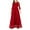 Wine, variant on Oplxuo Women's Plus Size Lace Wedding Guests Dress, Elegant 3/4 Sleeve Party Cocktail Evening Patchwork Maxi Dresses