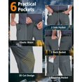 thumbnail image 3 of Mens Hiking Pants Lightweight Nylon Stretch Cargo Work Pants for Men Waterproof with Pockets, 3 of 7