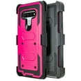 thumbnail image 1 of for LG Stylo 6 Case Phone Case Dual Layer Full-Body Rugged Clear Back Case Drop Resistant Shockproof Case with Built In Screen Protector (Pink), 1 of 4