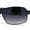 Gunmetal - Smoke, variant on Mens European Fashion Oversized Curved Shield Sport Metal Rim Sunglasses All Black