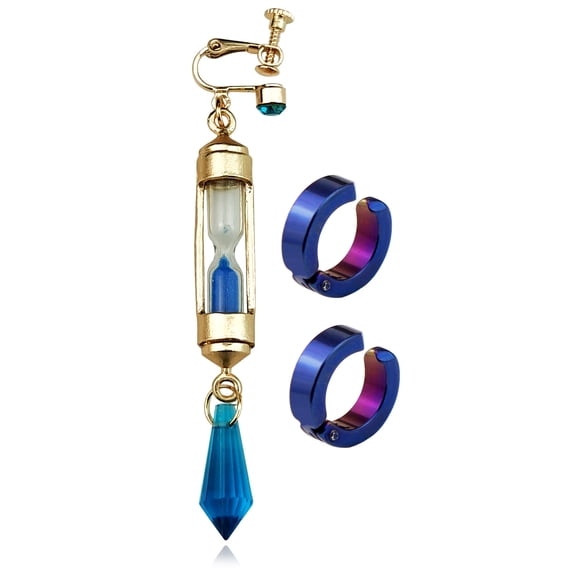 Anime Vanitas Hourglass Style Earrings Cosplay Jewelry for Men and Women Gifts Irregular Metallic E244-4-E247