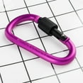 thumbnail image 4 of GUANGHONG D Type Carabiner Thickened 8CM Locking Quick Release Nut Buckle Hook Aluminum Alloy Backpack Clip, 4 of 8