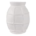 thumbnail image 6 of Sculptural Pottery Vase with Grid Texture for Living Room and Home Decor - Minimalist Flower Vase for Bedroom and Kitchen Display - Rounded Accent for House, Entryway, or Office Styling - 14", White, 6 of 14
