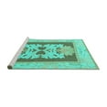 thumbnail image 2 of Ahgly Company Machine Washable Indoor Rectangle Abstract Turquoise Blue Modern Area Rugs, 4' x 6', 2 of 4