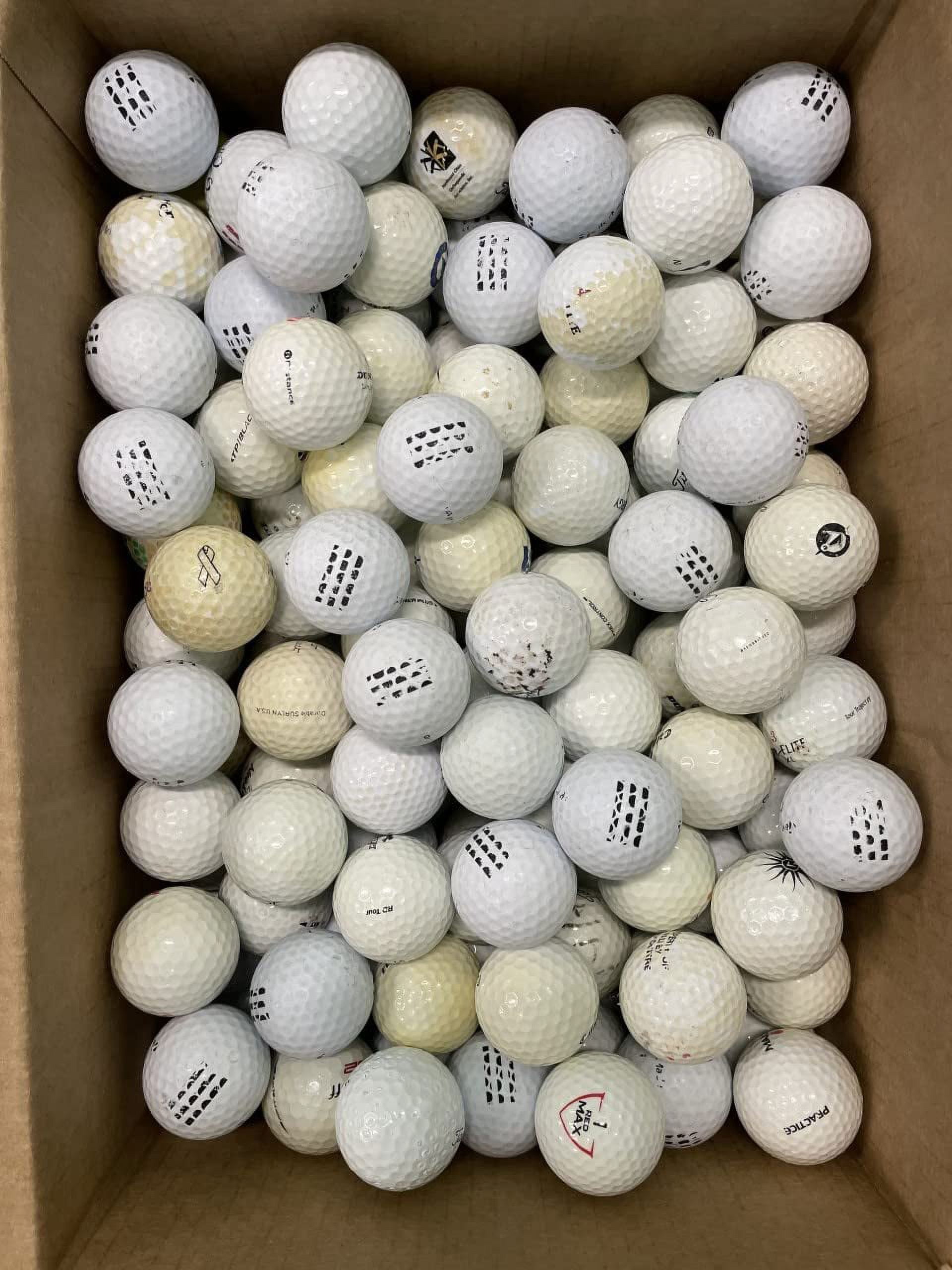 Golf Ball Planet - 100 Ball Mesh Bag Hit Away Practice Recycled Golf Balls