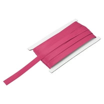 Uxcell Double Fold Bias Tape for Sewing 5/8 Inch x 12 Yards Satin Pre-fold Continuous Binding Tape for Seaming Quilting Hemming Binding DIY Crafts, Rose Red