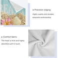 thumbnail image 4 of 3-Piece Towel Set,Tropical Summer Beach Bath Towel Sets, 1 Bath Towel, 1 Hand Towel, 1 Washcloth, Seashell Starfish Hawaii Flower Sand On Blue Absorbent Soft Towels Quick Drying for Bathroom, 4 of 7