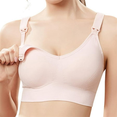 

Womens Seamless Sleep Nursing Bra Breastfeeding Maternity Bra with Remove Bra Pads Extenders