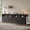 Dark Gray Alder, variant on SICOTAS 56.5" Wide Dresser with 4 Large Drawers,Chest of Drawers with Fluted Drawer&Sleek Curve Profile- Sturdy Storage Chest TV Consle for Bedroom, Living Room,White Alder