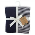 thumbnail image 2 of Touched by Nature Baby and Toddler Boy Organic Cotton Crib Sheet, Navy Heather Gray, One Size, 2 of 2