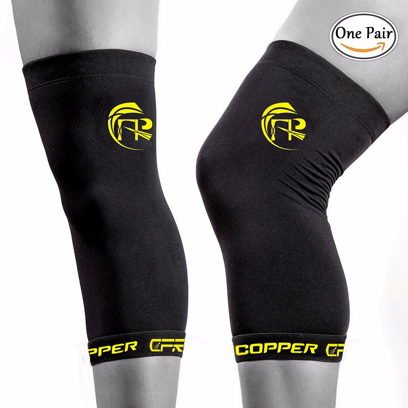 Copper Elbow Knee Calf Support Fit Arm Sleeve Wrap Elastic Compressiom Brace CFR 