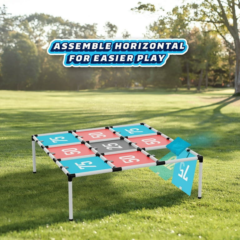 2-in-1 Target Toss, Outdoor Disc & Beanbag Game, Plastic Breakaway