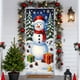 thumbnail image 5 of Cubierta de puerta de poliéster, decoración navideña de 35 x 71 pulgadas, diseño de Papá Noel, decoración navideña para puerta, decoración para festivales, fiestas, Halloween, otoño, decoración del ho, 5 of 6