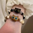 thumbnail image 4 of Pulsera de gato negro para hombre y mujer, brazalete con cuentas de animales de dibujos animados, regalo de joyería hecho a mano, 4 of 5