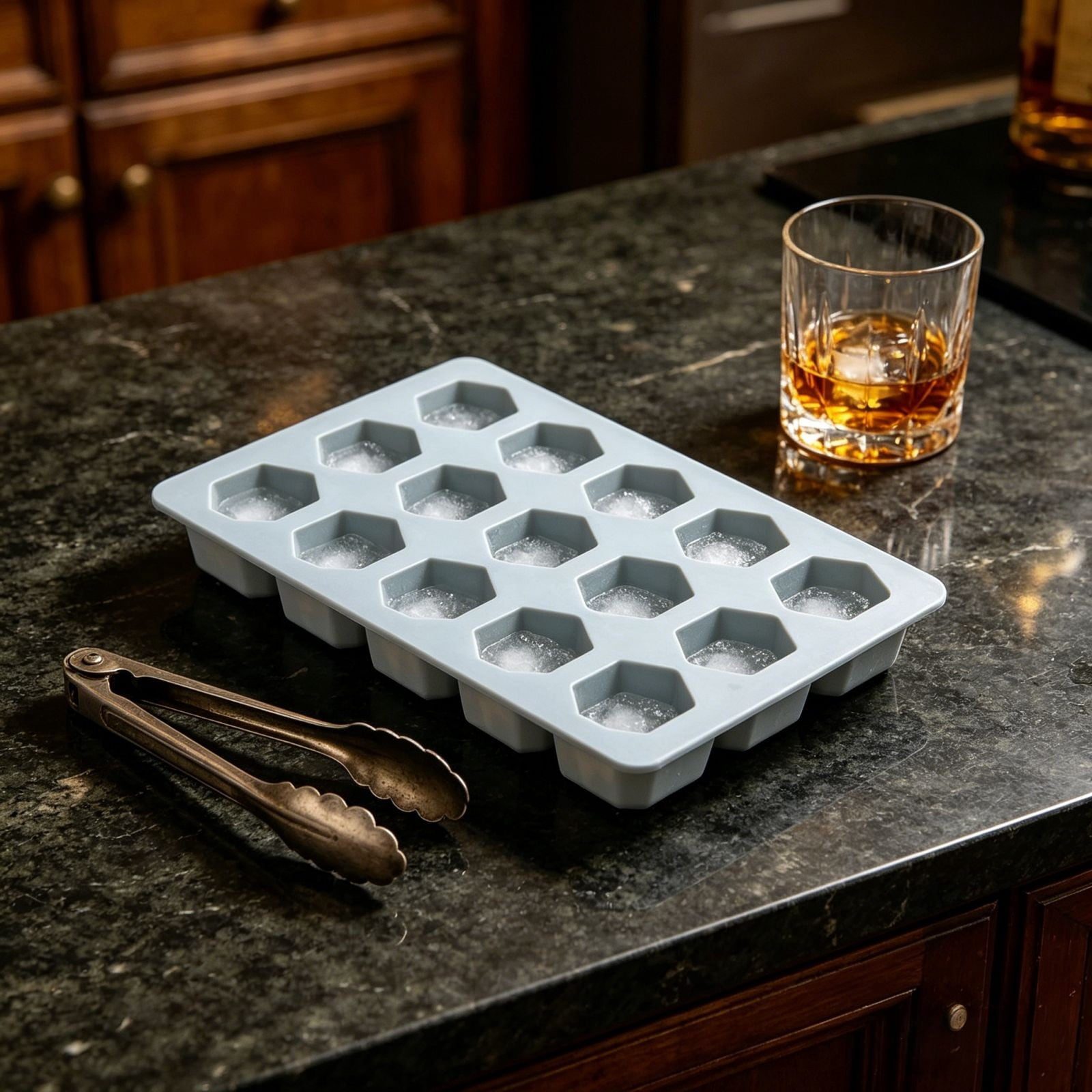 UJMNHYGT Ice Cube Trays Easy Release, Flexible Silicone Ice Cube Molds with Removable Lid, Reusable Freezer Ice Trays Stackable for BPA Free