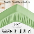 thumbnail image 5 of Lux Decor Collection Califonria King Fitted Sheet - Brushed Microfiber Deep pocket Bottom Bed Sheet - Sage, 5 of 10