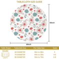 thumbnail image 3 of Pioneer Flower Floral Print Pattern Round Tablecloth 60 X 60 Inch, Wrinkle Resistant Wipeable Table Cloth for Kitchen Dining Picnic Patio Party, 3 of 6