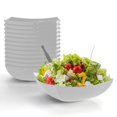 thumbnail image 2 of Exquisite White Disposable Premium Hard Plastic Bowl, Party, Salad, Snack and Fruit Bowl, 2 of 6