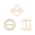 thumbnail image 1 of CIMAXIC 6PC Pearl Rhinestone Belt Buckle Silk Scarf Buckle Knot Buttons Multicolor Plastic Tee Shirt Clips for Party Decor, 1 of 4