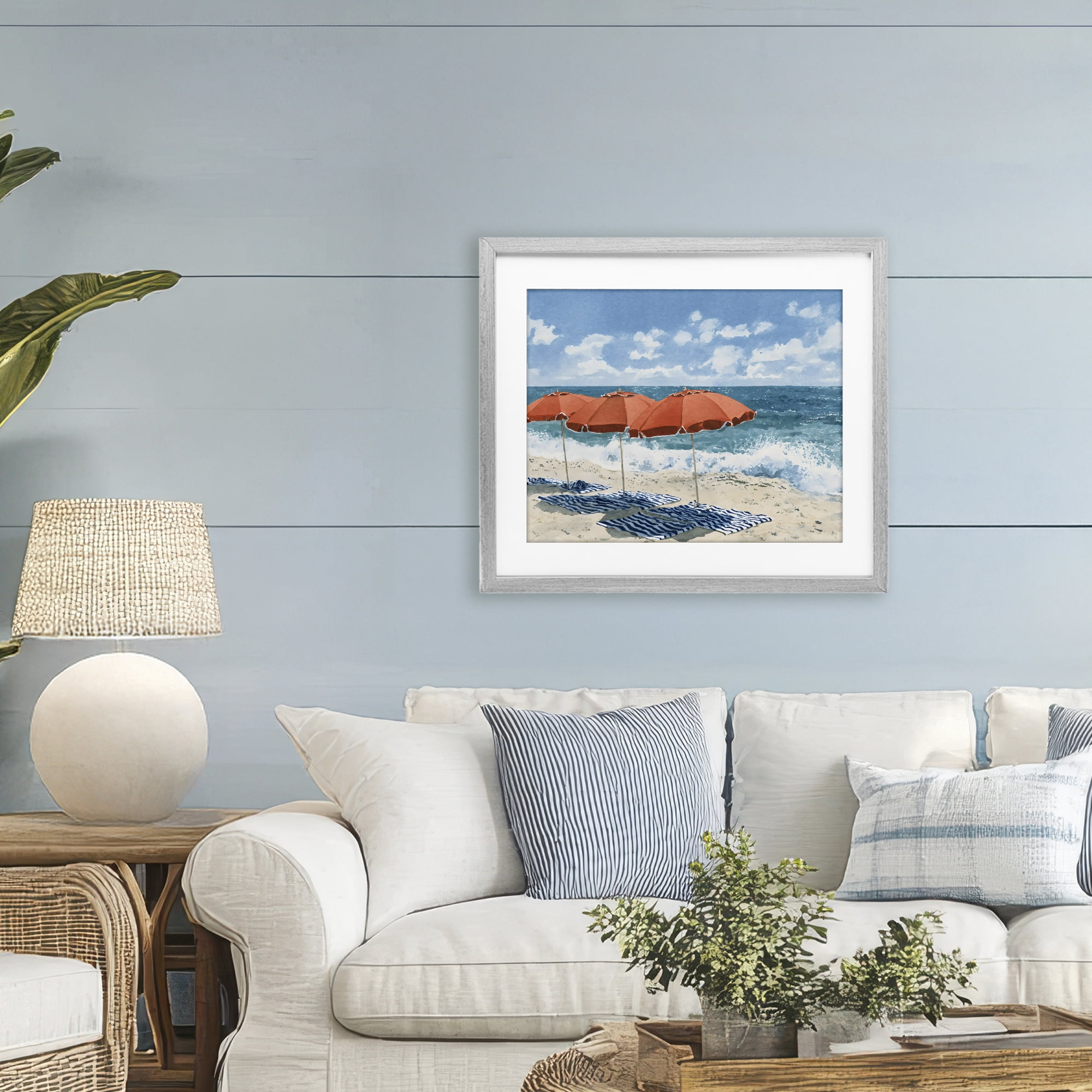 Stupell Industries Shade From The Sun Gray Framed Print Under Glass, design by Franklyn Gregory