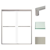 Transolid Fbpt607008c-R 70" High X 59" Wide Bypass Frameless Shower Door - Brushed