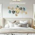 thumbnail image 3 of 33"Large Wall Clock – 3D Metal Ginkgo Leaf Decorative Wall Clock, Non-Ticking Wall Clocks Battery Operated, Modern Clocks for Living Room, Gift-Ready for Home or Office, 3 of 8