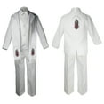 thumbnail image 3 of New Born Baby Boy Christening Baptism Formal White Paisley Suit Silver Mary on Stole & Back SM-20, 3 of 4
