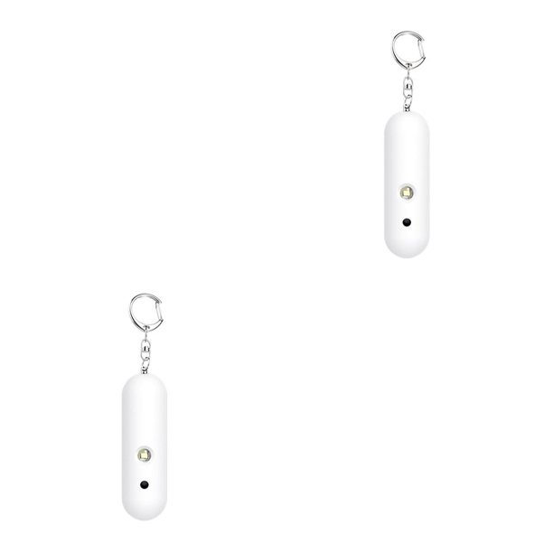 Billuyoard alarma de seguridad linterna led botón de alerta de emergencia viaje senderismo personas mayores dispositivo de protección personal blanco 2piezas