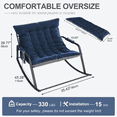 thumbnail image 2 of Rocking Chair with Side Pockets, Extra-Wide Upholstered Gliding Chair, Comfort Accent Nursery Chairs Lounge Recliner for Living Room, Nursing (White), 2 of 8