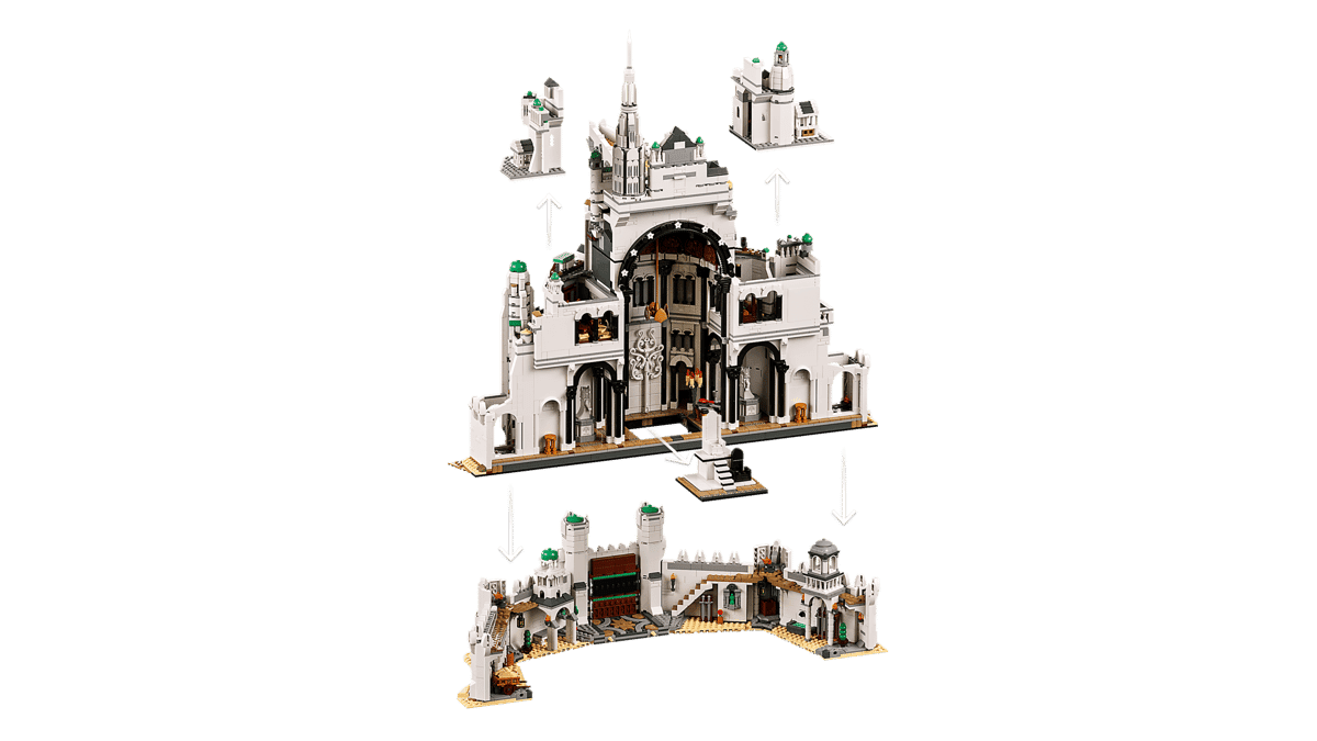 LEGO Icons The Lord of The Rings: Minas Tirith (11377) Building Set for Adults, Ages 18+-