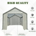 thumbnail image 3 of Outsunny 20' x 10' x 9' Walk-In Greenhouse, Outdoor Gardening Canopy with 6 Roll-up Windows, 2 Zippered Doors & Weather Cover, White, 3 of 9