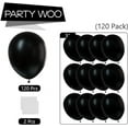 thumbnail image 4 of PartyWoo Black Balloons, 120 pcs 5 Inch Matte Black Balloons, Black Balloons for Balloon Garland or Balloon Arch as Party Decorations, Birthday Decorations, Retirement Party Decorations, Black-Y18, 4 of 5