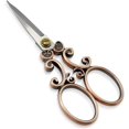 thumbnail image 1 of Vintage antiguo punto de cruz de acero inoxidable costura antigua tijeras tijeras estilo antiguo Look bronce DIY Afortunado Sencillez, 1 of 3