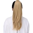 thumbnail image 4 of ORUYROP Extension de Queue de Cheval Blonde, extensions de Cheveux de Queue de Cheval 20 Pouces Extension de Cheveux Queue de Cheval Griffe Bouclée Postiche Synthétique d'Apparence Naturelle pour Femmes, 4 of 5