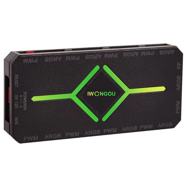 4Pin PWM 6 ARGB Ports 3Pin 5v Speed Controller Universal Computer Regulator PC Case Cooling Fan Hub remote control KZQ-5V3P-B
