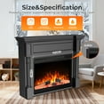 thumbnail image 6 of WAA 55" Black Electric Fireplace TV Stand Adjustable Flame,Remote Control,8H Timer & 750W/1500W Heating, 6 of 7