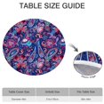 thumbnail image 6 of Bohemian Floral Pattern Fitted Tablecloth Round with Elastic 44 Inch Fits 38 to 42 Tables Easy Maintenance Cover Gatherings, 6 of 7