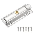 thumbnail image 1 of Pasador de cierre de resorte Uxcell, 3.3 x 1.2 pulgadas, cerrojo deslizante de acero inoxidable para puerta de seguridad con tornillos para puertas interiores de inodoro y armarios, plata, 1 of 7