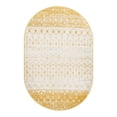 thumbnail image 3 of Unique Loom Tribal Trellis Collection Area Rug - Alami (5' 3" x 8' Oval Ivory and Yellow), 3 of 11