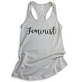 thumbnail image 1 of Feminist Tank Top, Ladies Racerback Tank Top, Feminism Tank, Silver Gray, Small, 1 of 1