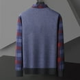 thumbnail image 3 of ZUKMRJPC Men's Plaid Shirt Fake Two Pieces Lapel Long Sleeve Knitted Shirts Slim Fit Lightweight Pullover Top for Casual Wear, 3 of 6