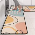 thumbnail image 2 of Kitchen Rugs Sets Of 2,Orange Boho Abstract and Plant Pattern Anti Fatigue Kitchen Mat Rugs Non Slip Washable,Decorative Kitchen Floor Mats for Kitchen,Sink,Laundry,17"x47"+17"x47", 2 of 5