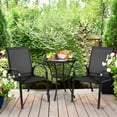 thumbnail image 4 of Gymax Set of 4 Patio Chairs Dining Chairs w/ Steel Frame Yard Outdoor Black, 4 of 10