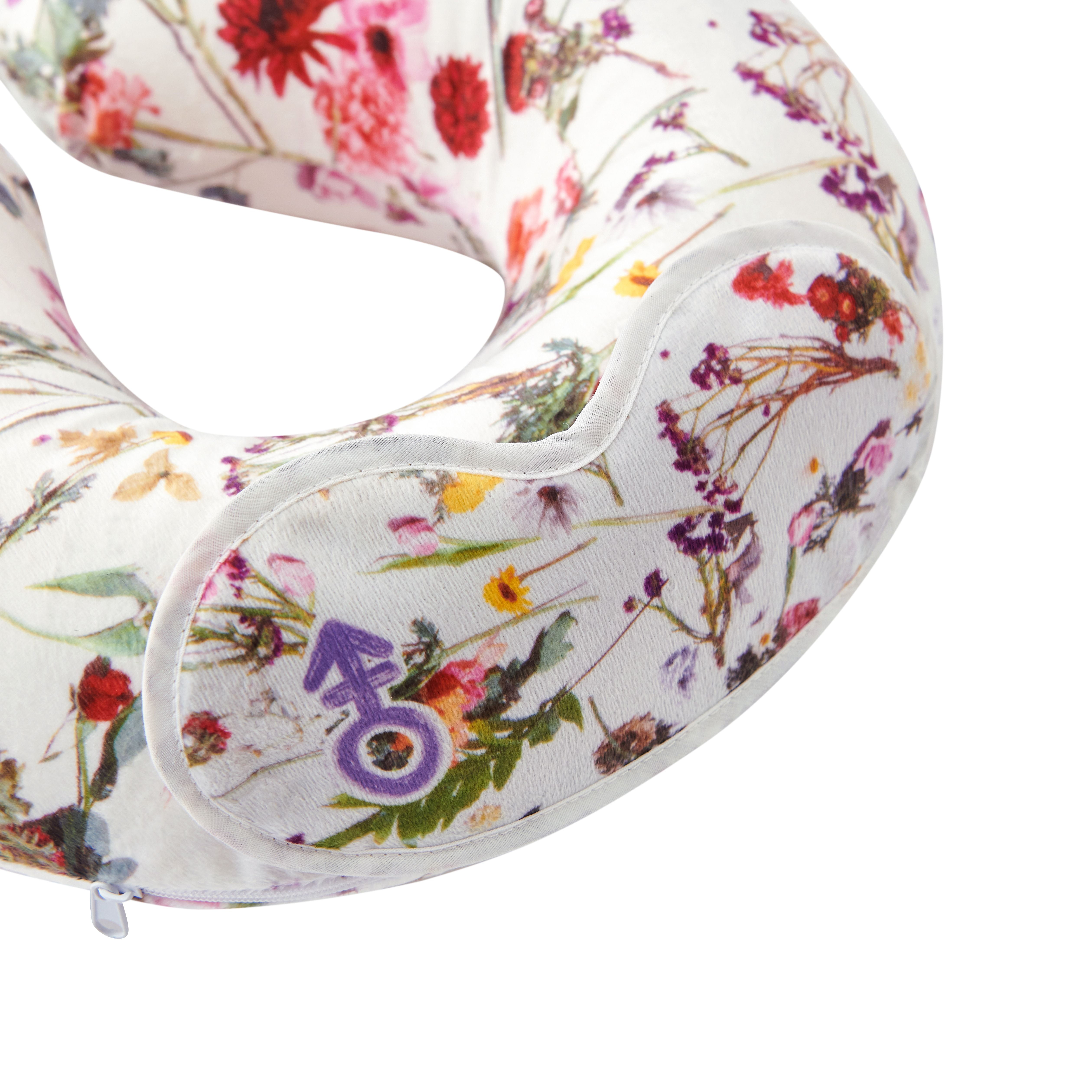Floral neck clearance pillow