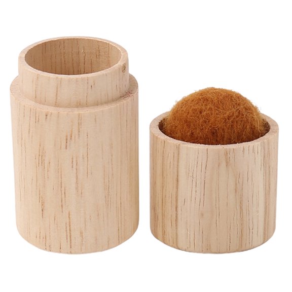 Yxwen Hot! Clearance! Wooden Sewing Needle Holder Pincushion Portable Pin Holder Wood Sewing Storage Case Pin Cushion and Lid for Stitching Hand Crafts Knitting Women